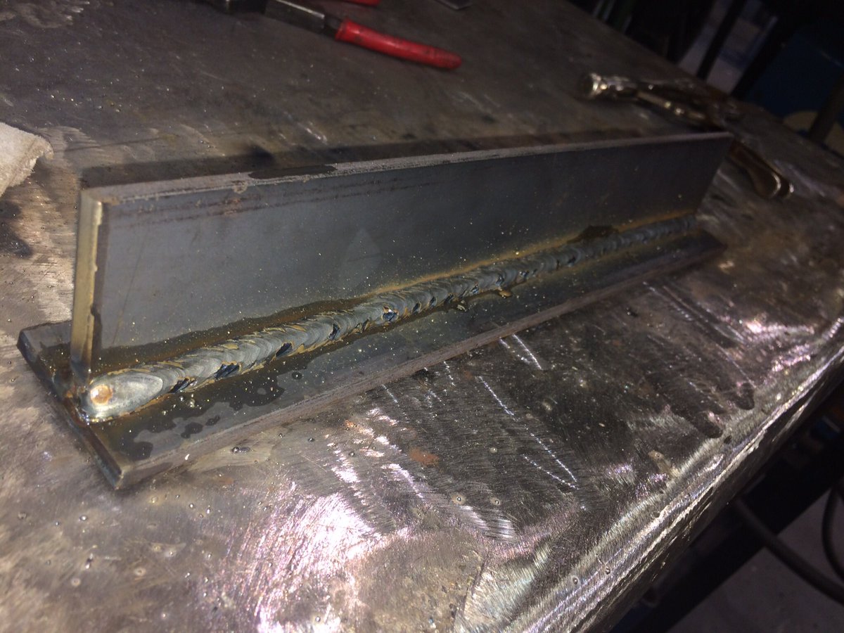 freddelorme97's tweet photo. Because #GMAW lot to learn but not bad for a student that just starts his 2nd year school welding class https://t.co/AVaTq70P45