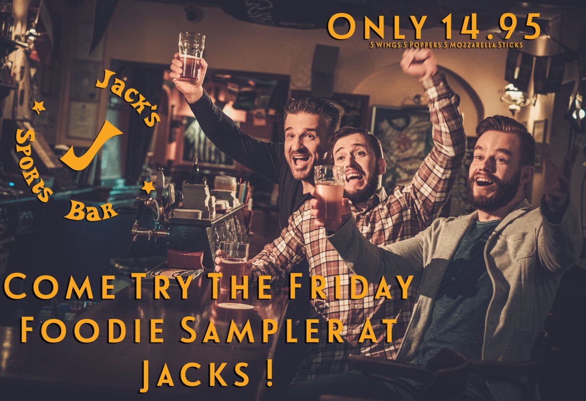 JacksPizzaCafe1's tweet photo. Foodie Fridays At Jacks! The Foodie Sampler only 14.95! Come have a good time at Jacks! #foodiefriday #jacks #yeg https://t.co/OUsIGfhOY2