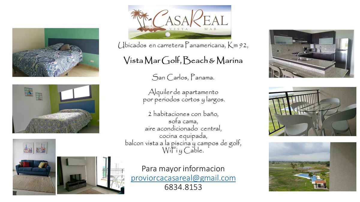 CasaRealVM's tweet photo. #diasdiferentes #pty #panama #alquiler #compra #golf #marina #beach  #vistamar @marinavistamar @vistamargolf #bogabar #sancarlos https://t.co/8x7C0jSZKb