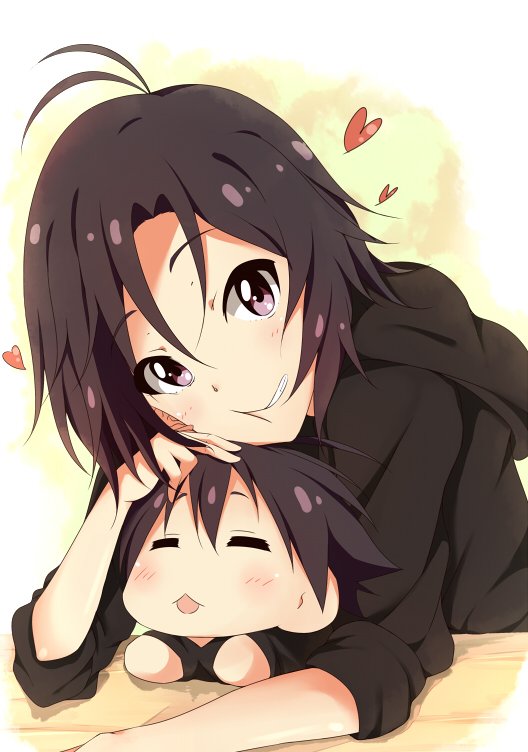 tamamoebot's tweet photo. [Moe bot][#25704] Makoto and Makochi [The #imas Puch#imas!] https://t.co/6Nc0EhzVNu