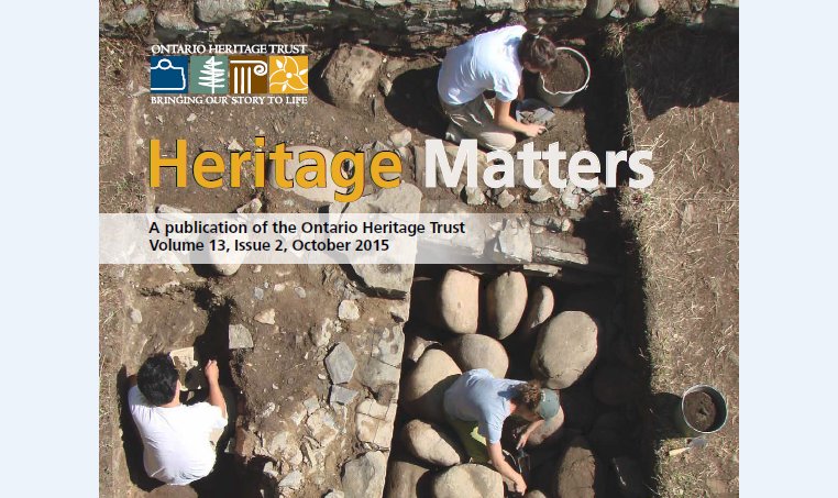 ONheritage's tweet image. Happy #DayofArch! ICYMI: Our special #Archaeology issue of #Heritage Matters magazine: owl.li/gq9Q30dZNpi