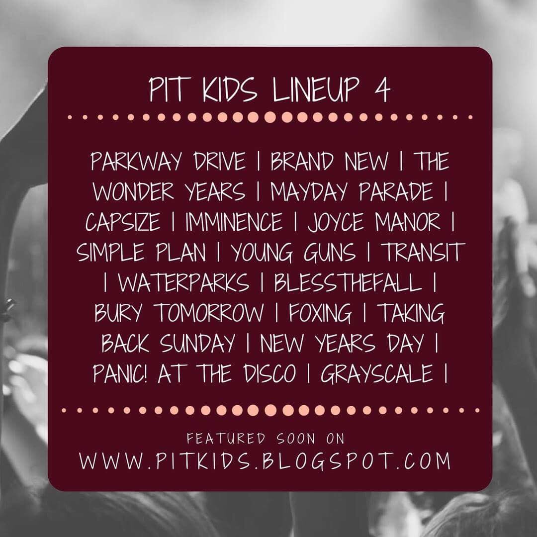 PIT KIDS LINE UP #4
Check out these beauties soon to be featured on the blog!🤘🏼 #rock #alternative #poppunk #metalcore