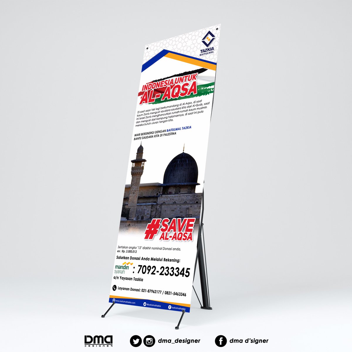 Dma_designer's tweet image. X banner Indonesia untuk Al-Aqsa @baitulmaltazkia #bogor #indonesia #muslimdesigner #jasadesign #photoshop #xbanner #like4likes #design