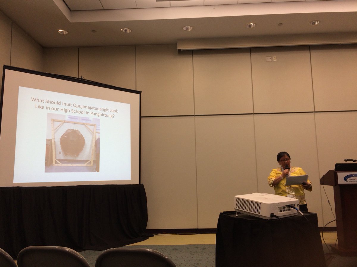 kathymesnow's tweet photo. When students come into the school it should look,feel & smell like an Inuit school #sealproject #wipce2017 #indigenouspedagogy -Lena Metuk https://t.co/EkBRcgNemA