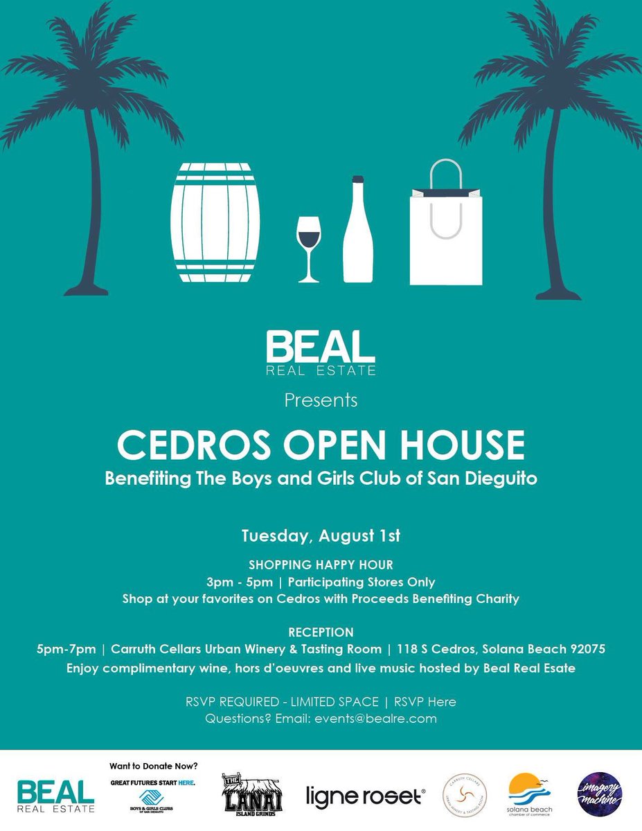 Check out this awesome event happening on <a href="/CedrosAvenue/">Cedros Avenue</a> next week benefiting the Boys &amp; Girls Club of San Dieguito!