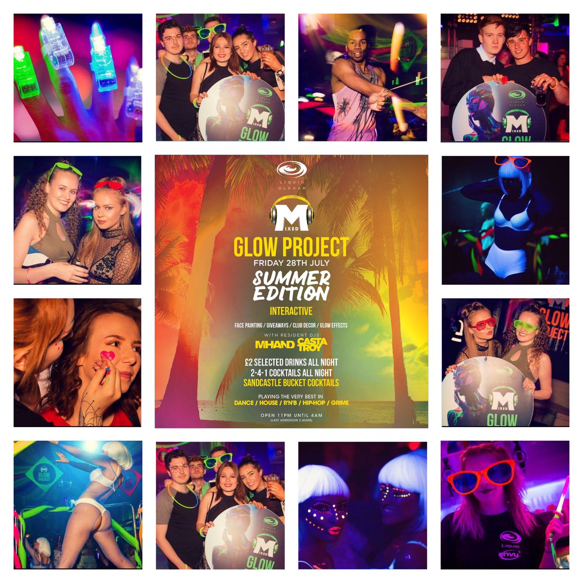 LiquidOldham's tweet photo. Tonight's Glow Project is looking HUGE!
Final chance to book a birthday package or guestlist.
DM to be added.
#mixed #glowproject #oldham https://t.co/yxEArW0CZP