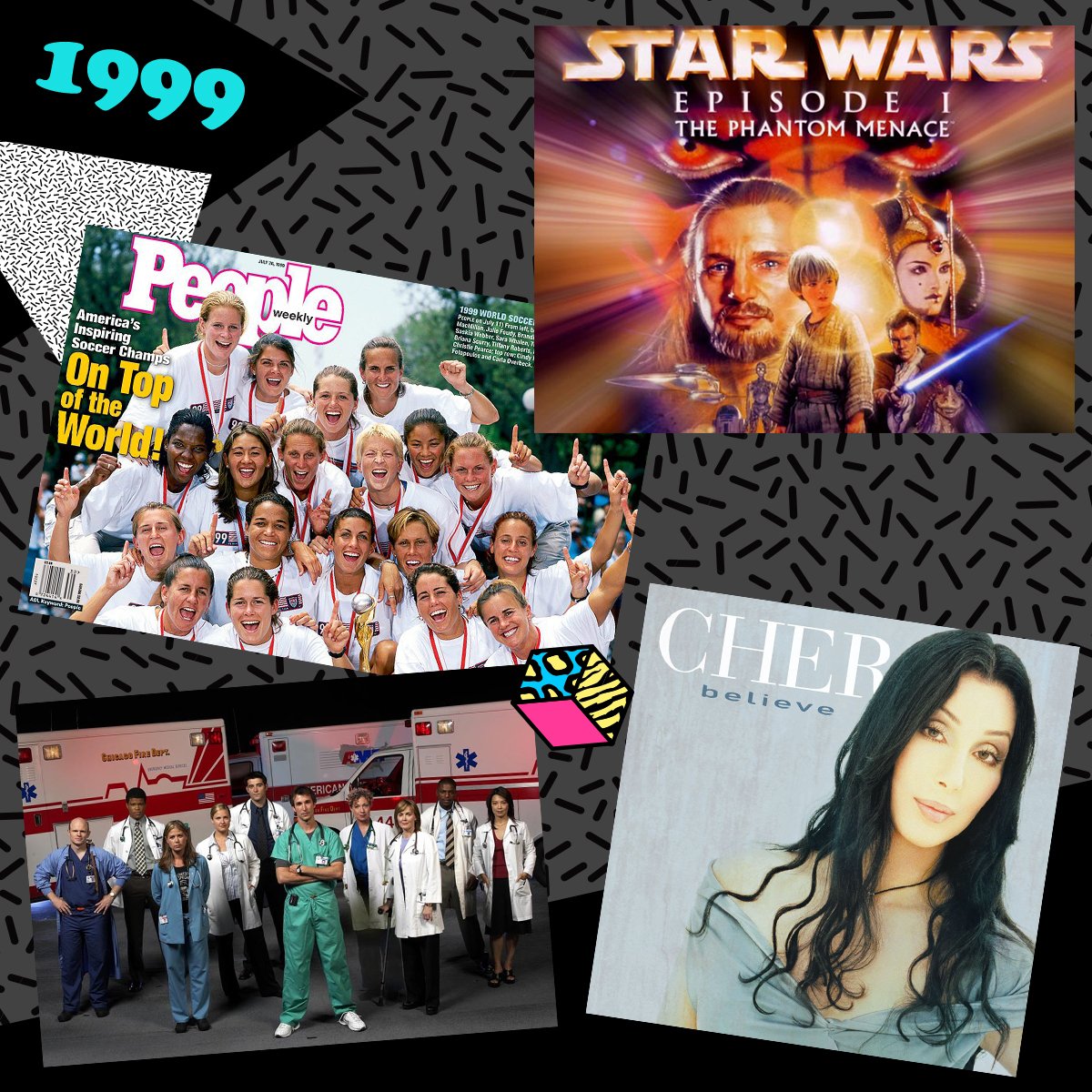 reschcomplex's tweet image. The last #flashbackfri before #ILoveThe90sGB on 8/4! #Cher #StarWars #PhantomMenace #ER #FIFAWorldCup Tix avail! bit.ly/2nWbkhI
