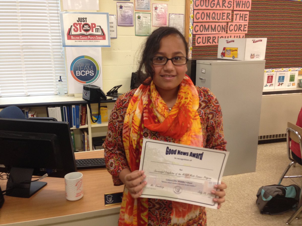 j_eisenberg87's tweet image. Ss @CatonsvilleMS proudly display their #megamath certificates of achievement - what an awesome summer! @BCPSMATH #ontothenextchallenge
