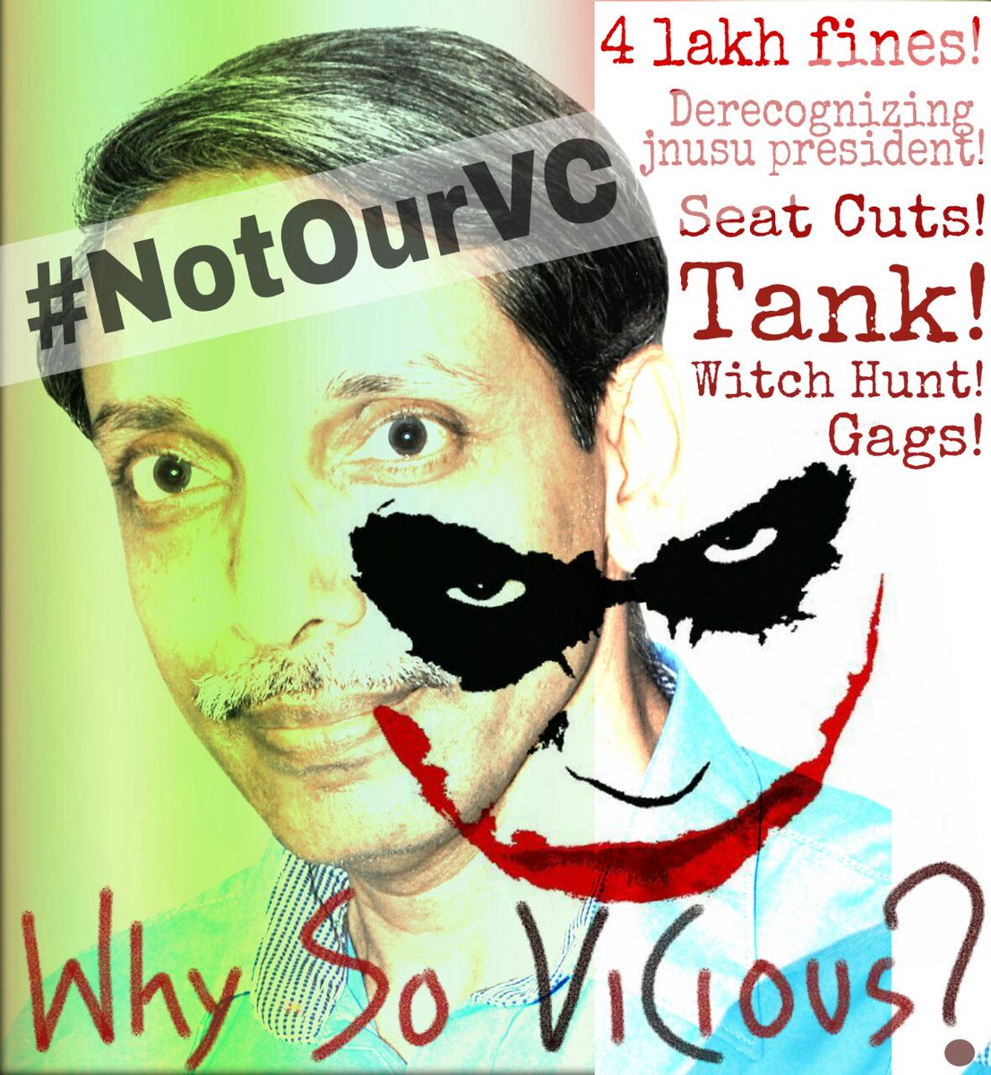 UmarKhalidJNU's tweet photo. Dear @mamidala90 , why so ViCious?
#TheVCMustStandTrial
#NotOurVC https://t.co/ZOIAxJgXn5