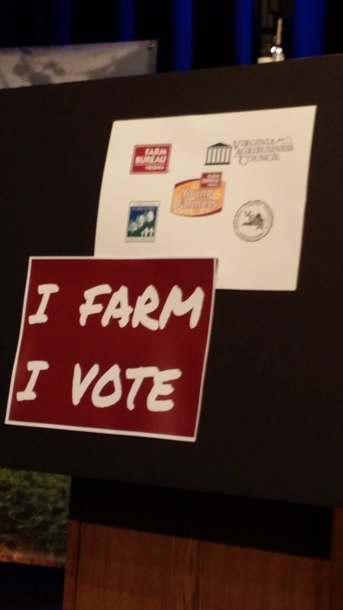 VA's Gubernatorial Candidates GET IT - Ag &amp; Forestry leads in economic impact &amp; employment. Now YOU need to GET OUT THE VOTE Nov. 2017.