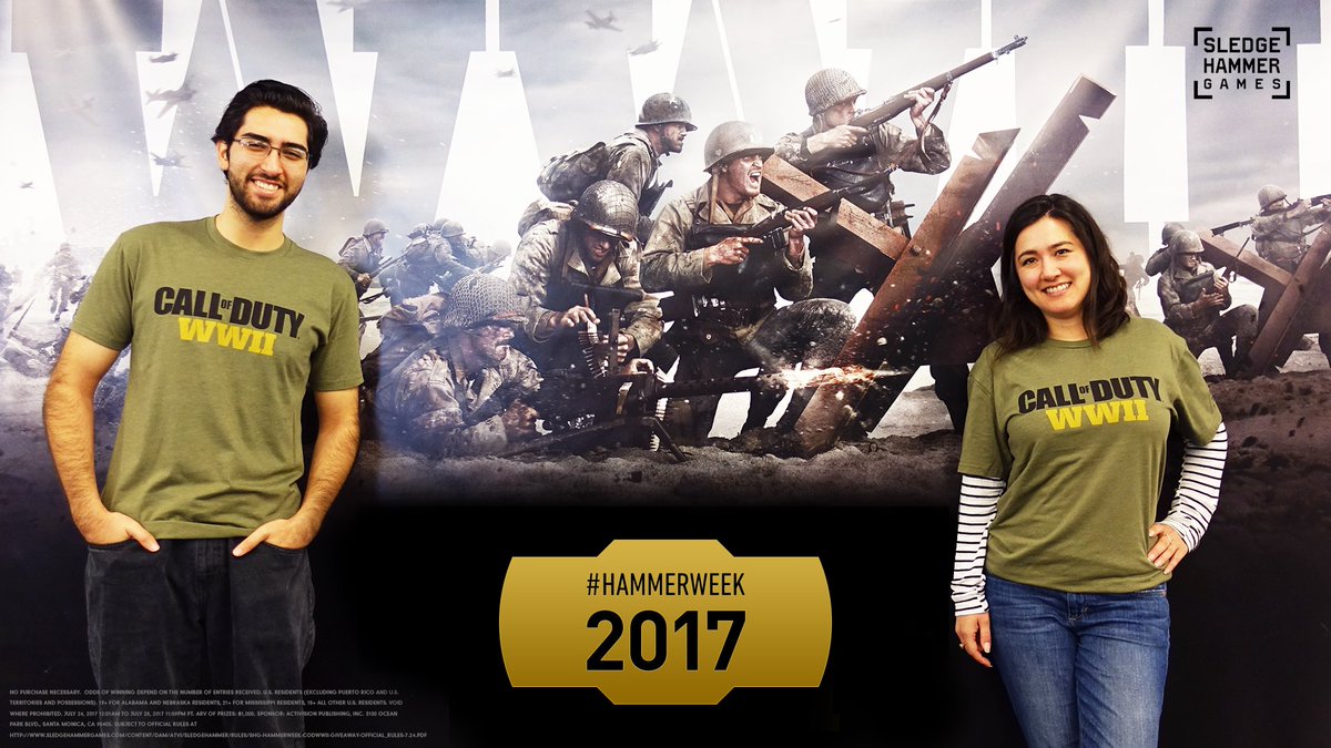 SHGames's tweet photo. RT by 2PM PT for a chance to win a #CODWWII t-shirt, hat, set of Divisions patches, or #WWIIZombies poster! Rules: https://t.co/KEYZHI43dv https://t.co/xBRfIdi2Yy