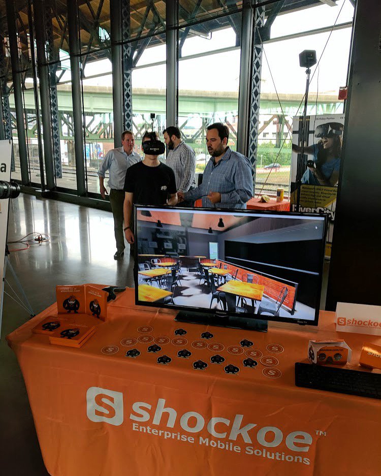 Shockoe's tweet photo. Come by Main Street Station and we'll put you in #VR! #shockoe #development #RVATechWeek https://t.co/X2iDsYcKBB