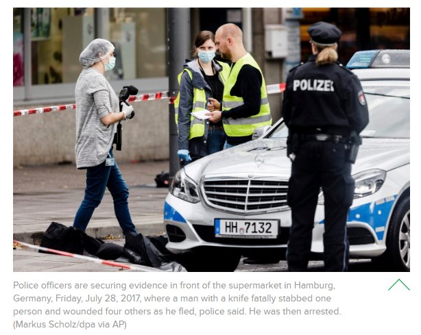 1 dead, 6 wounded after knife attack at German supermarket   1310news.com/2017/07/28/ger… https://t.co/KxPY6PtGRN