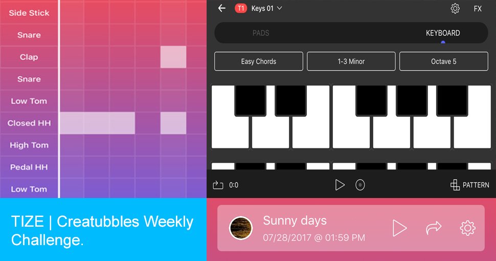 creatubbles's tweet photo. It's here! The new #CreatubblesWeeklyChallenge: @TizeMusicInc! Join in the fun at https://t.co/bMc6DIVtb3 #MakeMusic https://t.co/6vD3G1CnHj