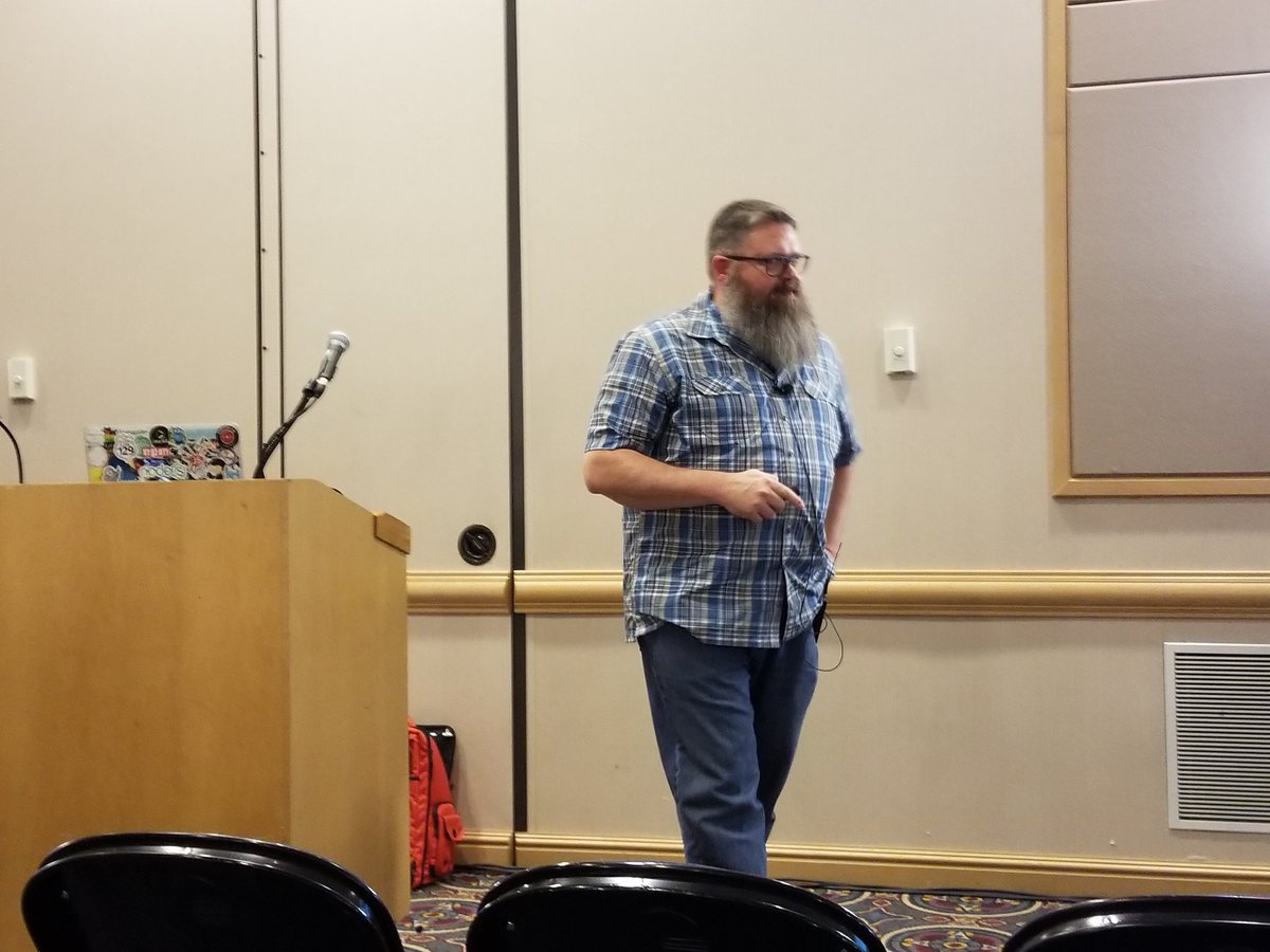 BrandenSchwartz's tweet photo. So this one time about five minutes ago I got to introduce a personal #SpeakerHero at a little event I helped organise. #ScenicCitySummit https://t.co/0icrvbRjxw