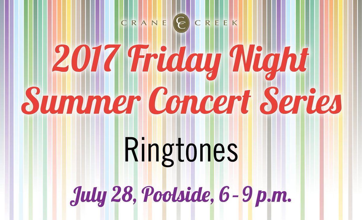 Tonight! St. Louis spare ribs available poolside 5-9 pm, &amp; the Ringtones performing a versatile blend of music starting at 6 pm.