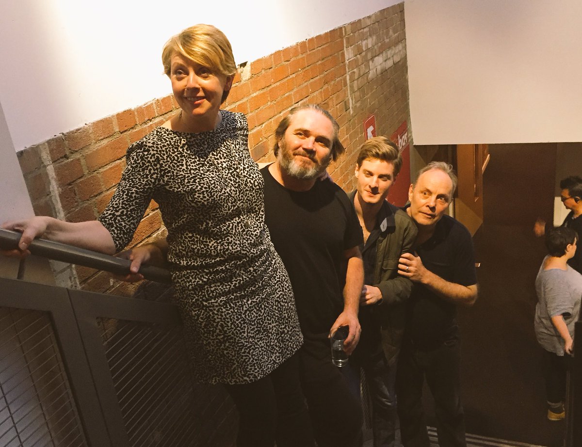 RabbitsThePlay's tweet photo. Candid stairs shot post press night...! 😉 https://t.co/KfGVHyMiPN