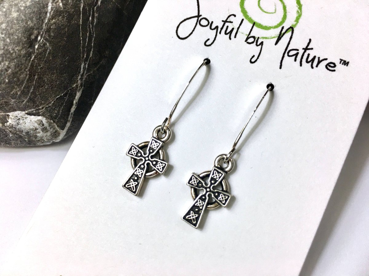 JoyfulByNature's tweet photo. Celtic Cross Earrings on Sterling Silver Ear Wires, Irish Gift Religious C… https://t.co/CtRhQzelBN #gift #FaithGift https://t.co/dFOT24e4TP