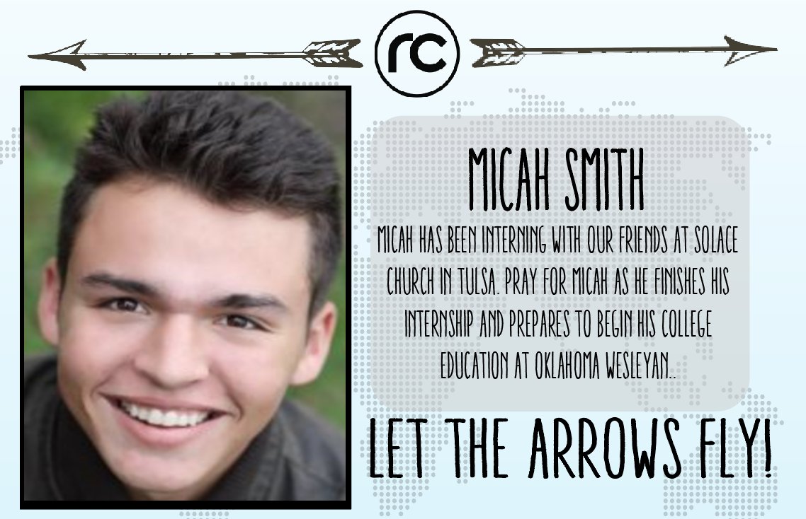 RejoiceChurch's tweet photo. Today, we’re highlighting Micah Smith (Micah Smith) as he has been interning with Solace Church Solace Church this summer. #letthearrowsfly https://t.co/GGxRna6ZEg
