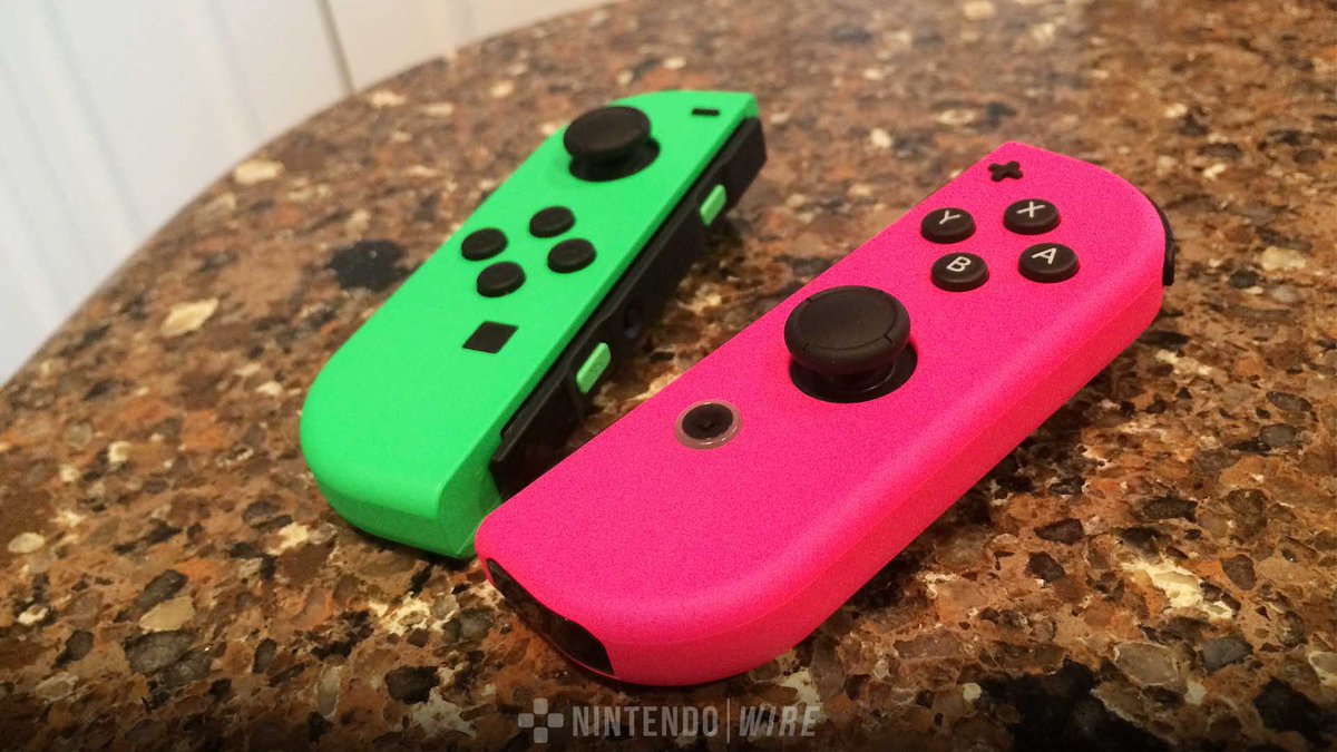 pink and green joycons