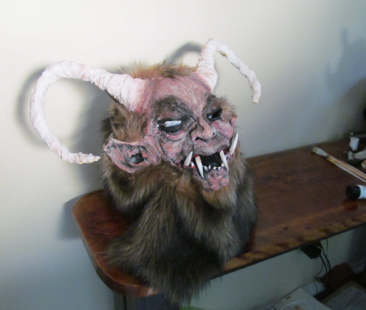 KrampusU's tweet photo. Fall is coming, time for #Krampus masks! https://t.co/XCfiuKY5eI