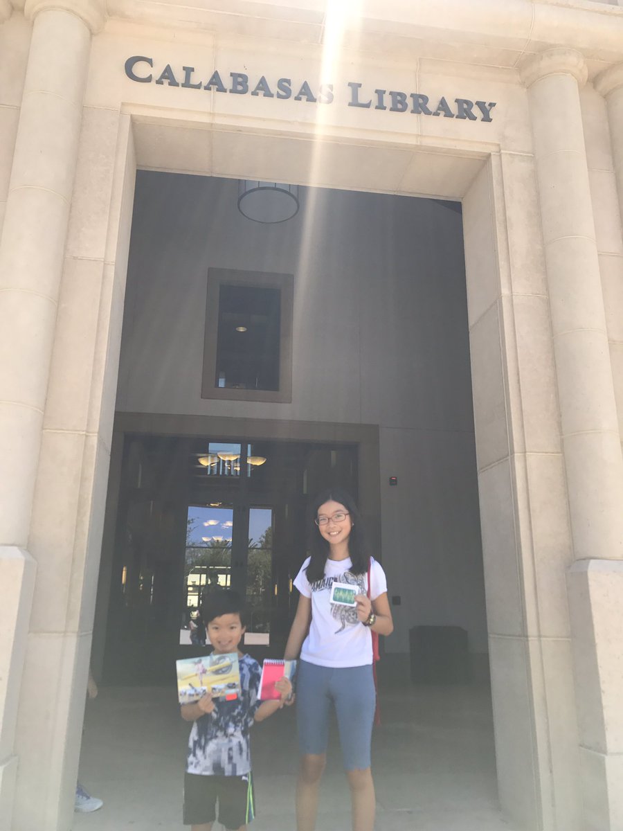 chu430's tweet photo. Winners from @CalabasasLib Summer Reading Program! We got a gift card from Target and a notebook &amp; pen set @CityofCalabasas https://t.co/N6dgldI7PN