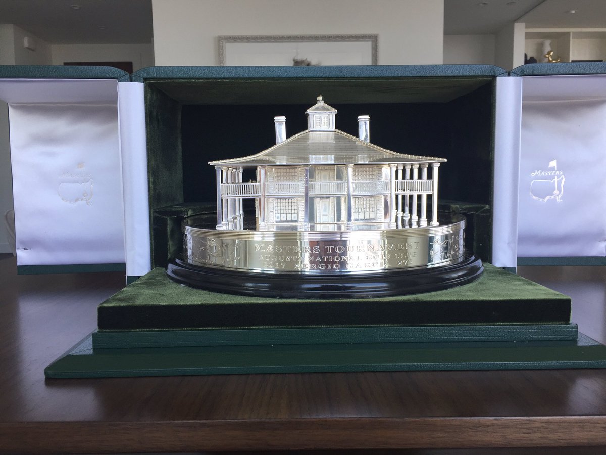 TheSergioGarcia's tweet photo. This is the best week ever!! Wedding tomorrow, got my #ESPY yesterday and today I received my @TheMasters Trophy. AMAZING!!! https://t.co/Ybz4VzqW8d