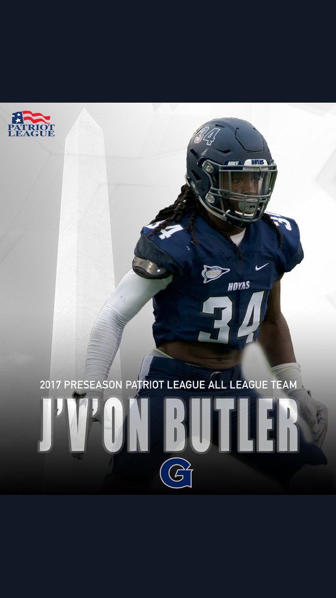 CoachHooks22's tweet photo. Holy Trinity Alum & Georgetown Hoya LB J'V'on Butler named Preseason All-Conference @PatriotLeague #MeanAs%#&! #InThisTogether https://t.co/AmN6d5ubhO