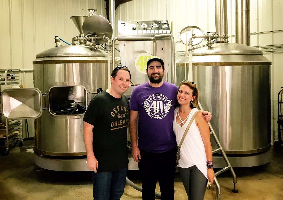 DavidMora's tweet photo. Come to @40ArpentBrewing and get a tour from Charles the Brewer. He's the best! πΊπ»βοΈπ»πΊ #40arpent #drinklocal #drinkingnola #followyournola https://t.co/xdGGAntkUt