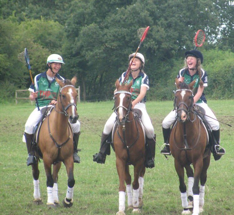 UKPolocrosse's tweet photo. We want to know what the joke was!! Polocrosse making memories ❤️#polocrosse #thisispolocrosse #fun #horses #laughteristhebestmedicine https://t.co/8dNLYkNYf5