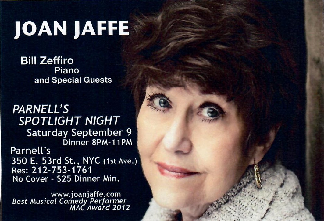 JoanJaffe's tweet photo. BACK AGAIN! In the Spotlight at Parnell's - Saturday Sept. 9 from 8-11PM https://t.co/TnRQW44ujC