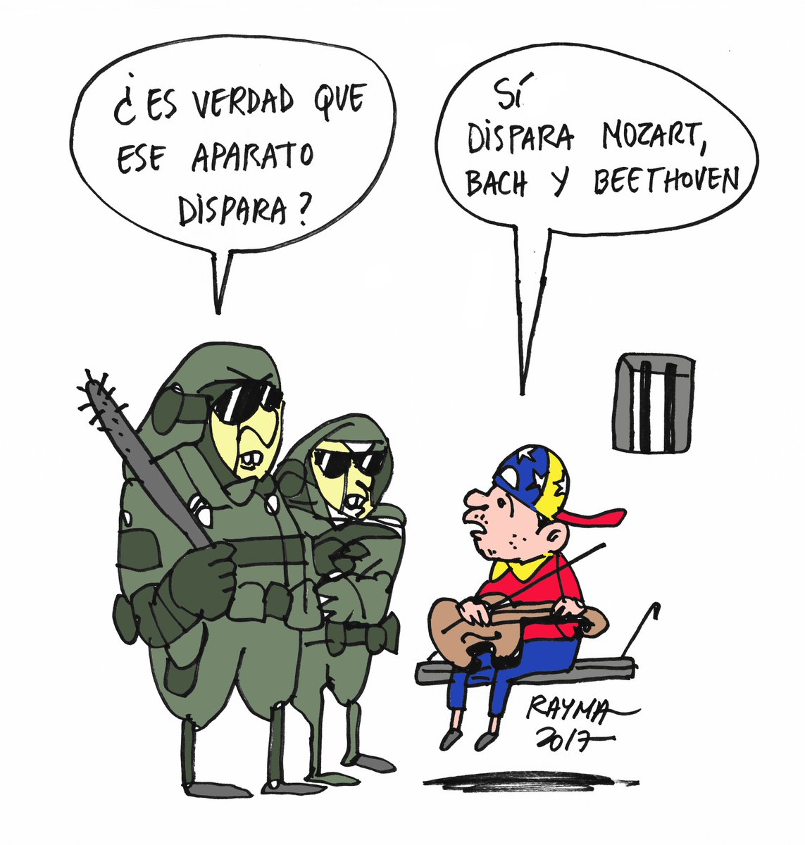 raymacaricatura's tweet photo. Caricatura para Wuilly Arteaga. Tocar un violin no es delito. ¡LIBERTAD YA, para Wuilly! https://t.co/VlPtps0pEW