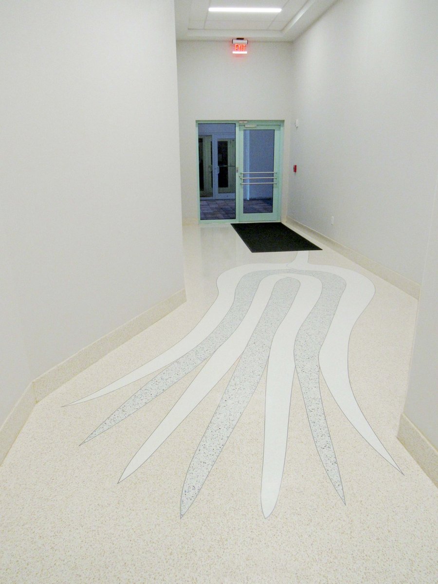 A_Surfaces's tweet photo. 2020 Salzedo office lobby provides visitors and employees with a stunning modern entrance complemented by striking #terrazzo #floors. https://t.co/9VxjuGgJ7N