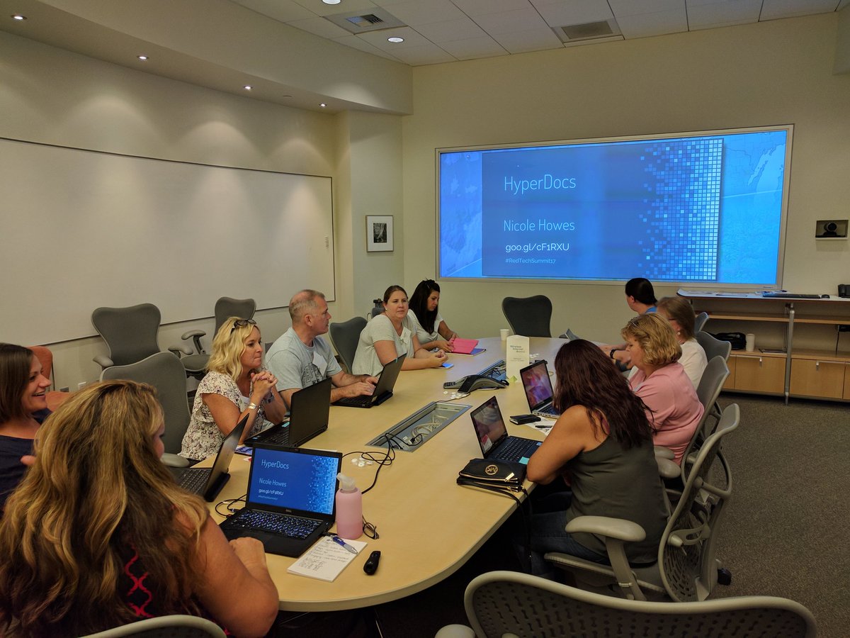 mrrothe's tweet photo. Hyperdocs with @nicolehowes1. So, so good! #RedTechSummit17 https://t.co/wpy4zDvtVM