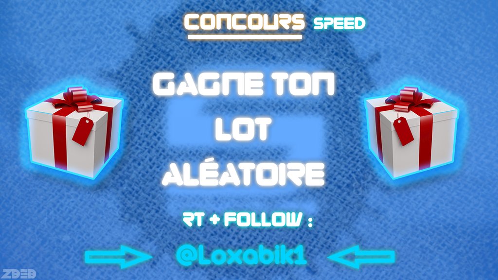 Loxabik1's tweet photo. Concour Ultra Speed

Tente de gagner un lot aléatoire
Rt + follow

@Loxabik1 
@BADRCONCOUR 

Tas 10 Rt 👍 https://t.co/92iA19pz7k