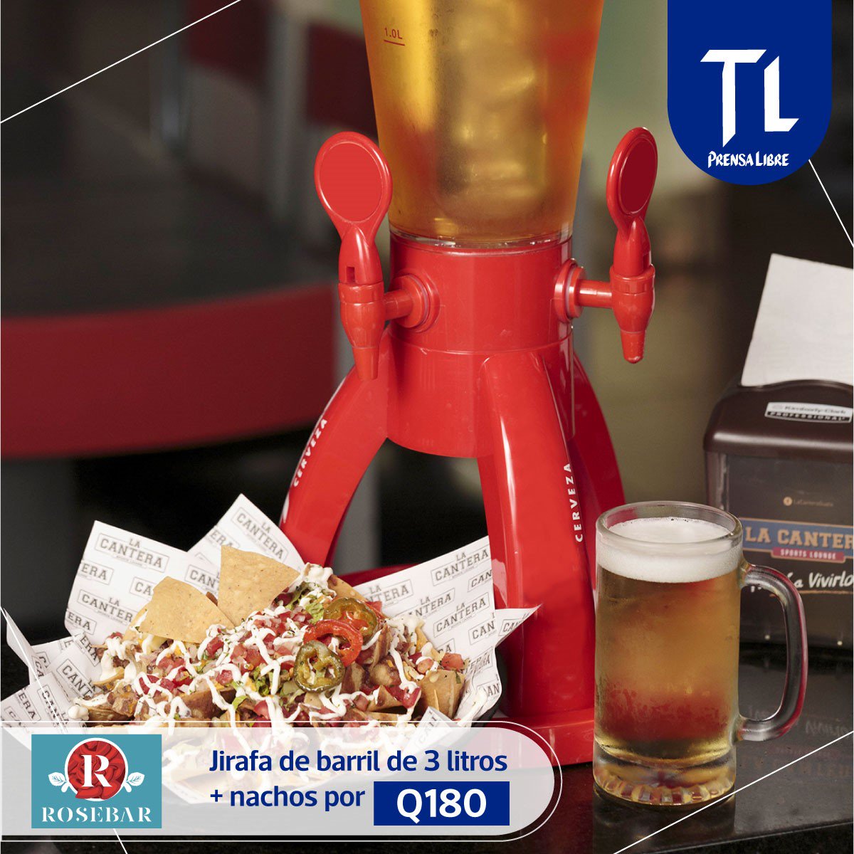 Para celebrar que es viernes, ven a Rose Bar y disfruta de este beneficio con tu #TarjetaLibre.