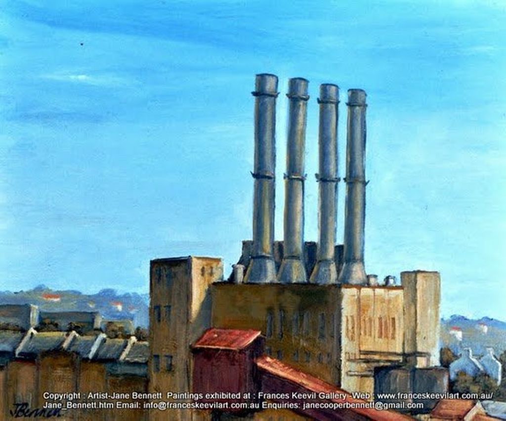 Pyrmont Power Station from Miller's Point, 1988 - Jane Bennett
#uptownfestival #uptownfestival2017 #ultimo #pyrmont #history #sydney #art