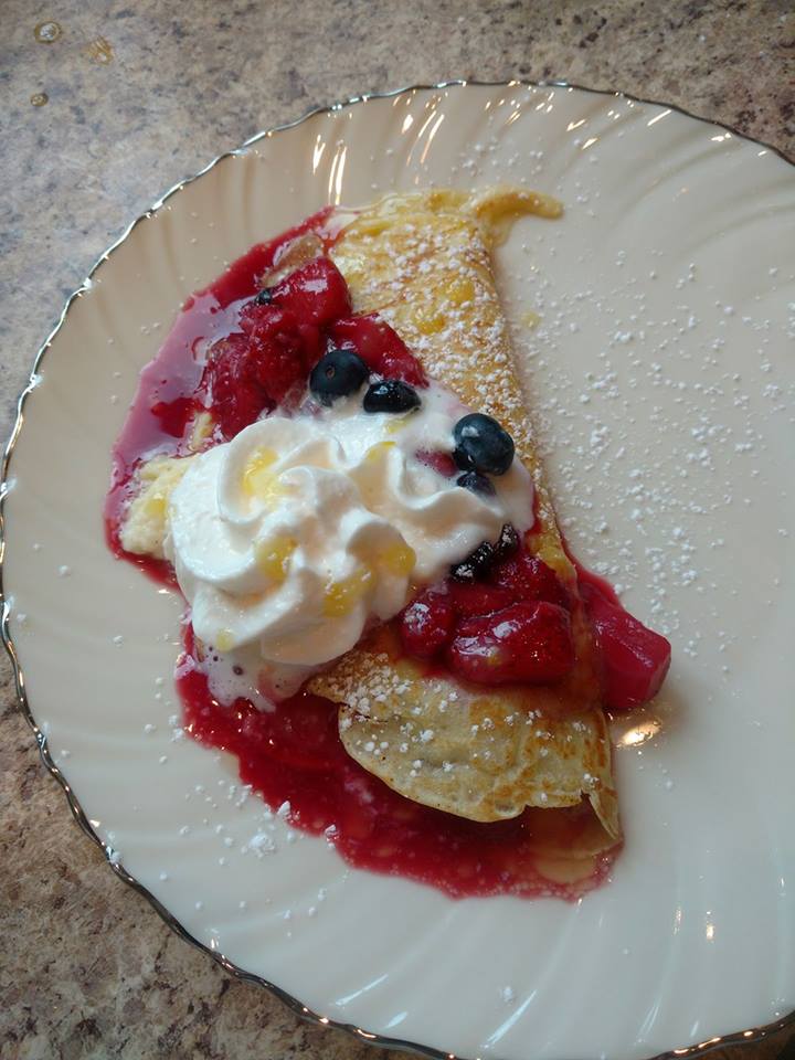 Tomorrow's Breakfast: Lemon Mascarpone Crepe with Wild Berry Compote -  #Saratogacom #Saratogaseen #thesaratogawire #saratogachamber