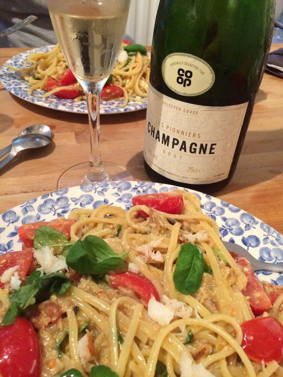 FedbyTedUK's tweet photo. .... double checked with some #crab #linguine to conclude #tedrecommends @coopukfood #champagne... absolute bargain at £17 https://t.co/VqY3Di9djp
