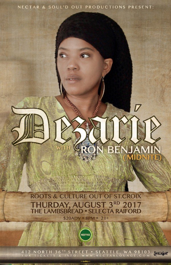 Seattle, Washington is the first stop on <a href="/Dezarieroots/">Dezarieroots</a>' west coast tour which starts next week. #GraciousMamaAfrica #stx #ROOTS #Reggae