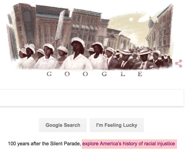 Oh, for fuck's sake, Google. Howzabout a home page comparing living conditions in America to those in sub-Saharan Africa?