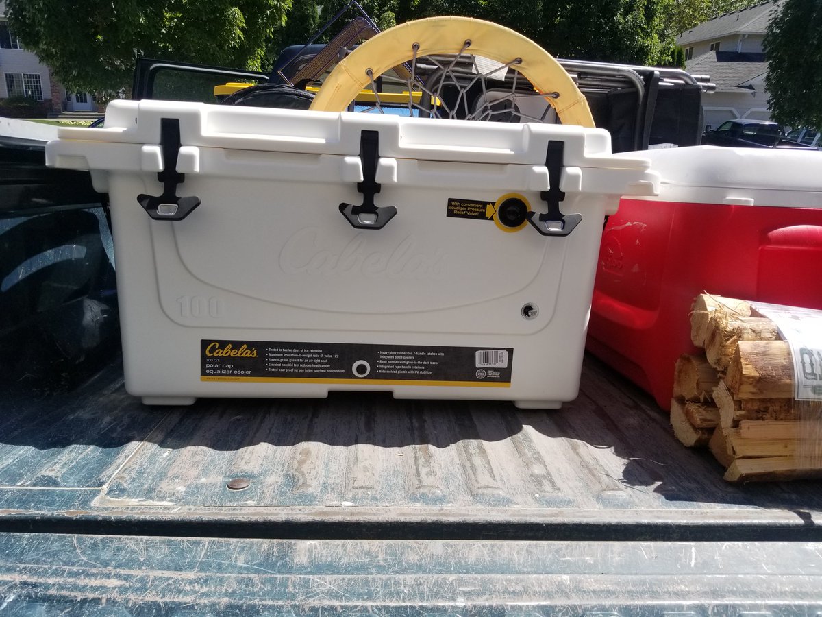 dougdKING5's tweet photo. ,@Cabelas taking the 100 out on it's maiden voyage! #sequimbaystatepark we'll see how cool it is! Bring it sunshine. https://t.co/20R3f2In7w