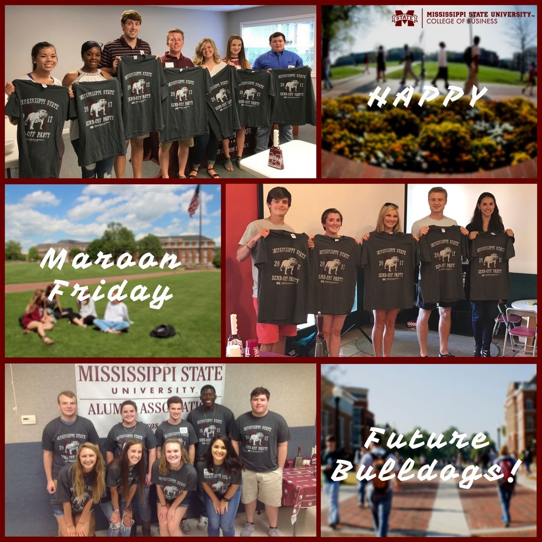 MSUBusiness's tweet photo. Happy MAROON Friday to all our future bulldogs! We can't wait to meet you in the Fall! #WeMeanBusiness #HailState #ChooseMSU #SendOff17 https://t.co/x7Xdxjp965