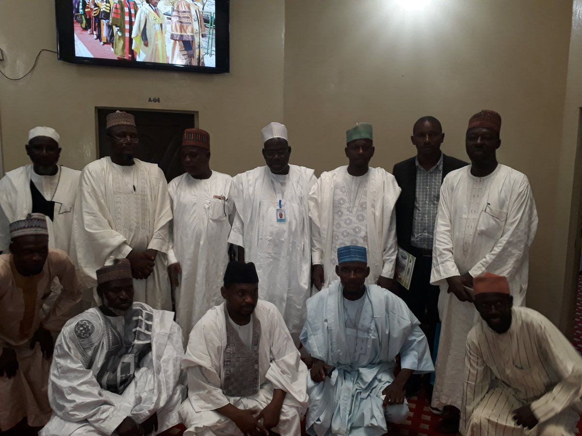 لقاء رئيس الجامعة د. محمد الهادي ابراهيم جيرو مع ا/د محمد يهوذا رئيس جامعة بايرو  كانو نيجيريا