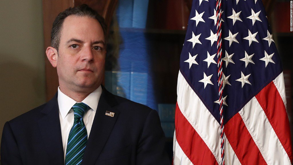 CNN's tweet photo. JUST IN: Reince Priebus joining @wolfblitzer for his first interview since Trump’s announcement. Watch live: https://t.co/UYpqI3w42L https://t.co/i06O0Qm1Zo