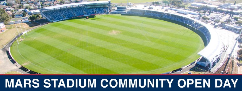 Mars Stadium Community Open Day and Official Opening today 10am-2pm. Check out Ballarat's newly renovated AFL venue for free!