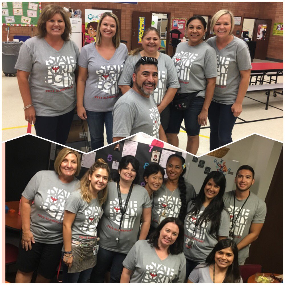 PisaShore's tweet photo. Thanks for the @StateFortyEight shirts for our @FryeFalcons Staff. We ❤️them! #falconpride #Supportlocal #cusdgrads @ChandlerUnified https://t.co/bP8j6SLgXH
