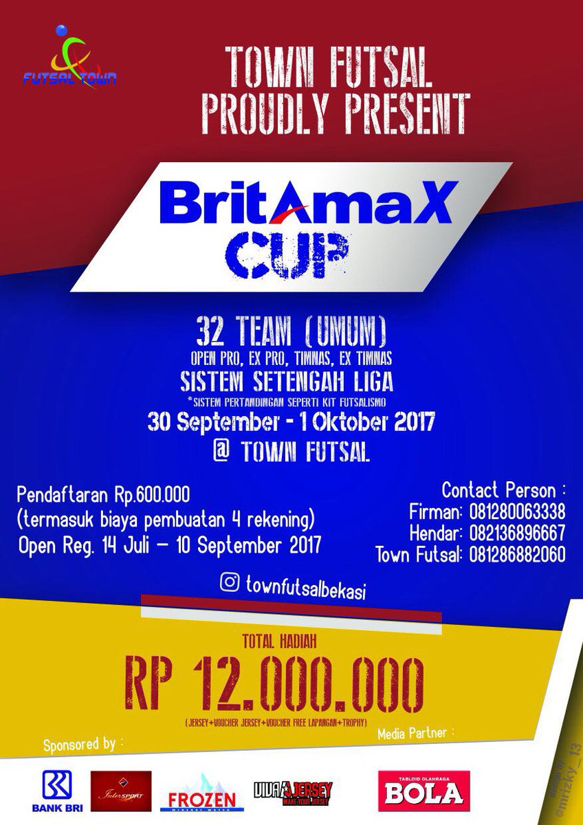 DAFTARKAN TEAM KALIAN SEGERA , SLOT TERBATAS!!!!