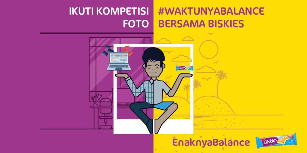 MyBiskies's tweet photo. Ikuti kompetisi foto #WaktunyaBalance. Cek akun Instagram https://t.co/piXvzrH30L sekarang &amp; dapatkan hadiah voucher belanja jutaan rupiah. https://t.co/KpS6TOiAh5