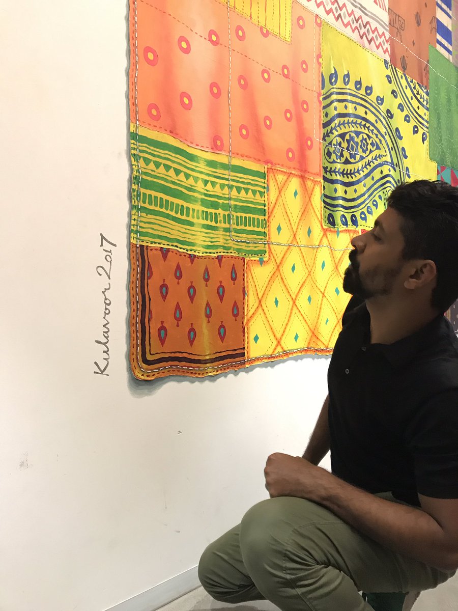 Sam_Kulavoor's tweet image. &apos;The home-made quilt&apos; - Complete piece at @facebook Mumbai HQ for #fbAIRprogram